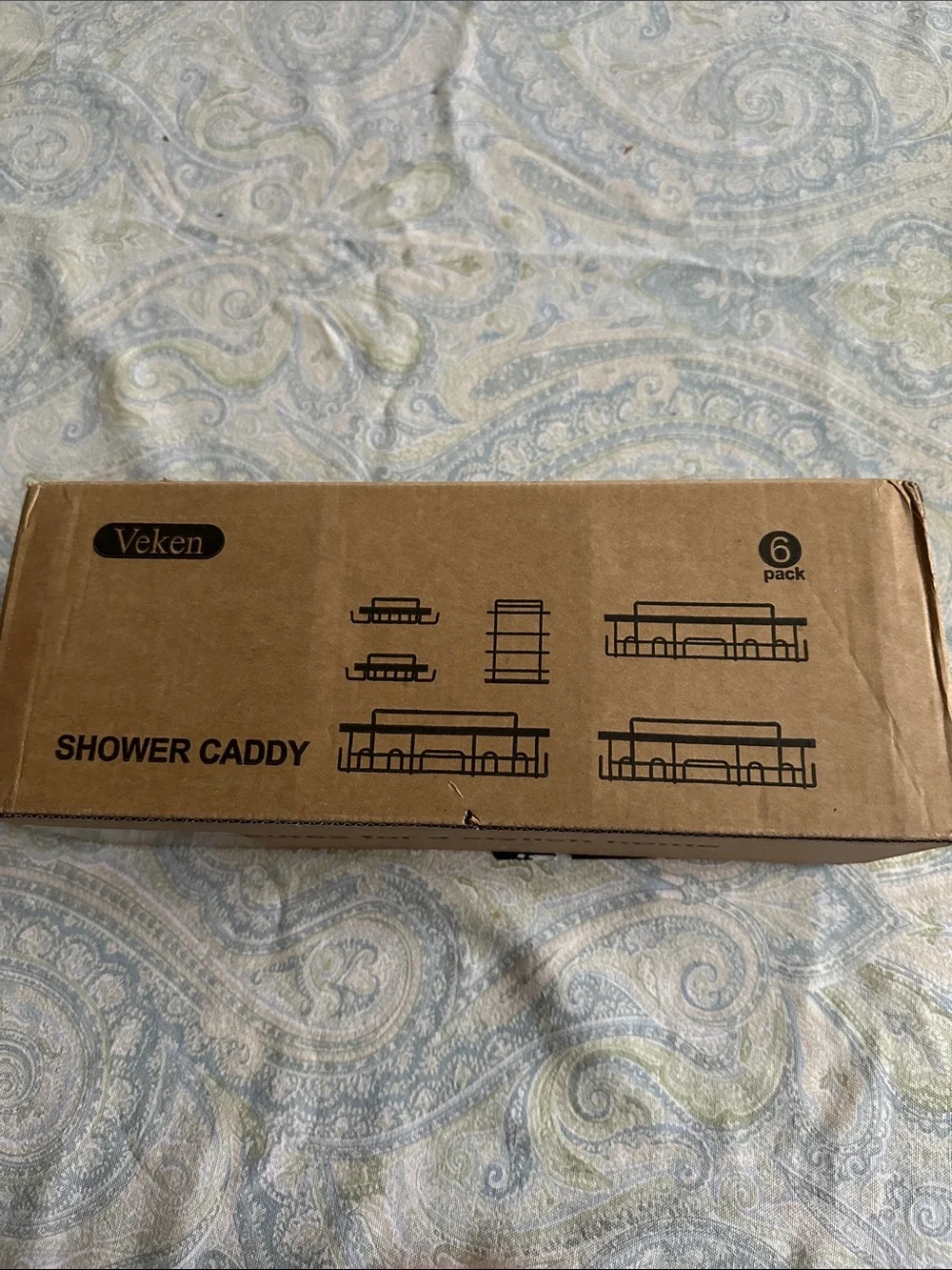 Gray Wall-Mount Shower Organizer Shelf Set - Modern Bathroom Storage